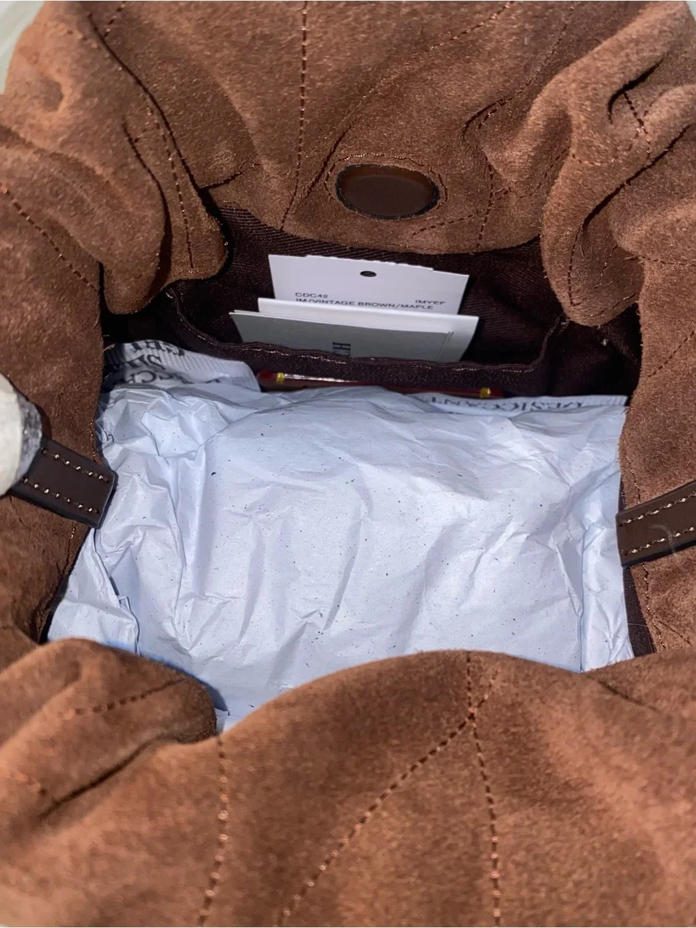 Coach Faye Mini Drawstring Bag With Quilting New